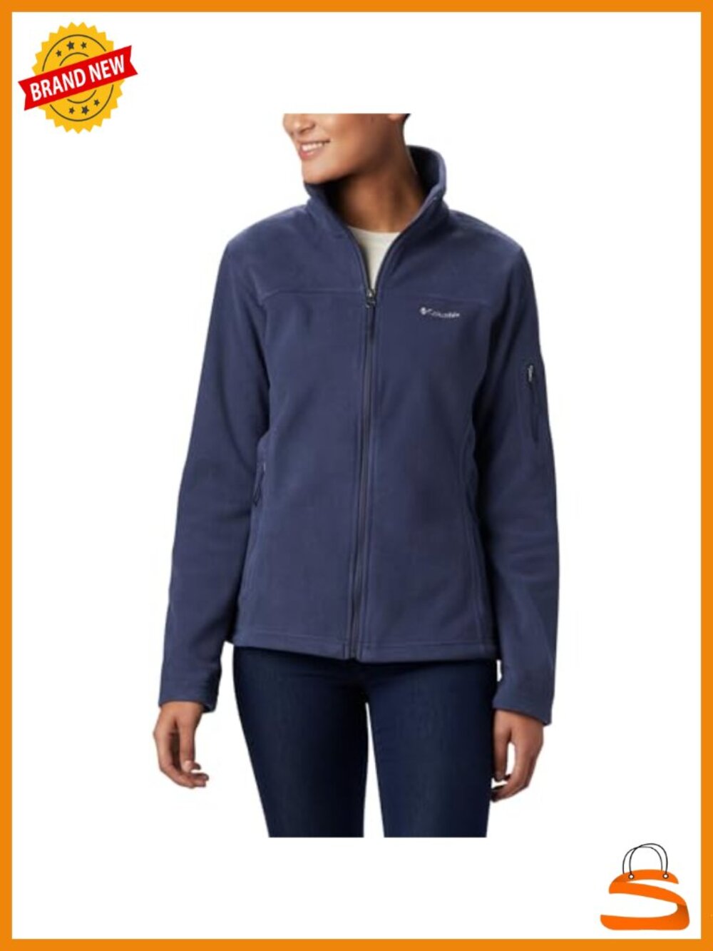 Fleece Jacket Full Zip Collared Long Sleeve Active Performance Layer